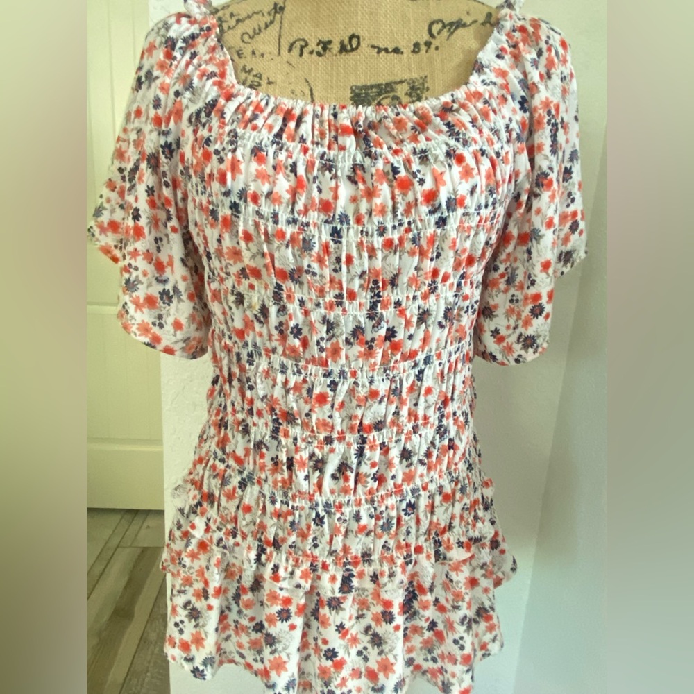 Cato Floral Print Babydoll Blouse